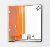 Шкаф с огледало Orange 654