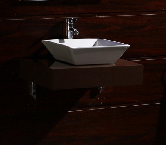 PVC Плот за баня в кафяво 60см ICP 6012Br