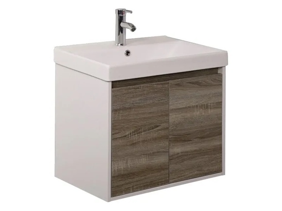 Луксозен шкаф за баня ICP 6055 WOODEN