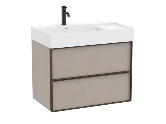 Конзолен шкаф за баня Unik Sand Grey 80см
